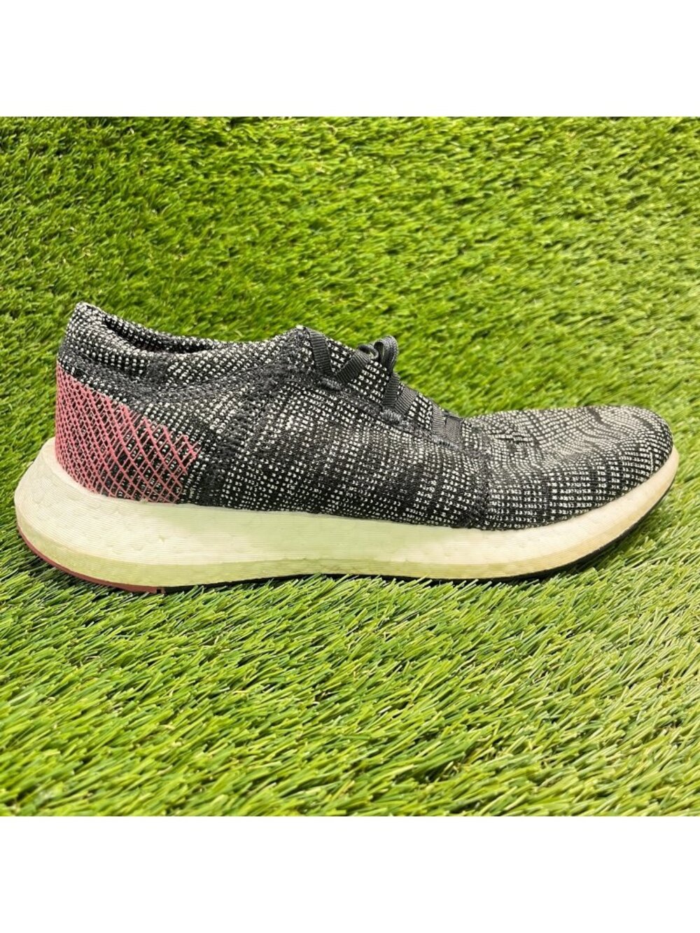 Adidas PureBoost Go Women Size 9 Black Gray Pink Athletic Running Shoes Sneakers